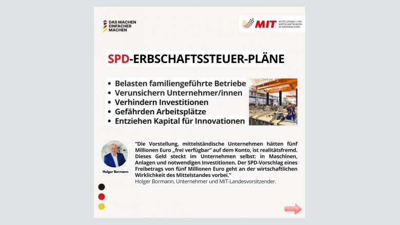 Mit In Niedersachsen Verurteilt Erbschaftssteuer Debatte Der Spd – Fatales Signal Für Betriebe, Familien Und Arbeitsplätze